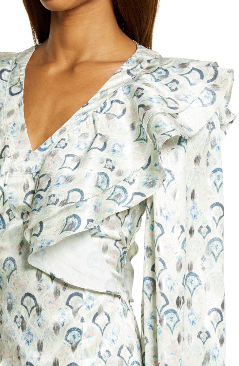 Never Fully Dressed Marble Happy Long Sleeve Dress, Alternate, color,