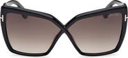 TOM FORD Fiore 63mm Oversize Gradient Butterfly Sunglasses