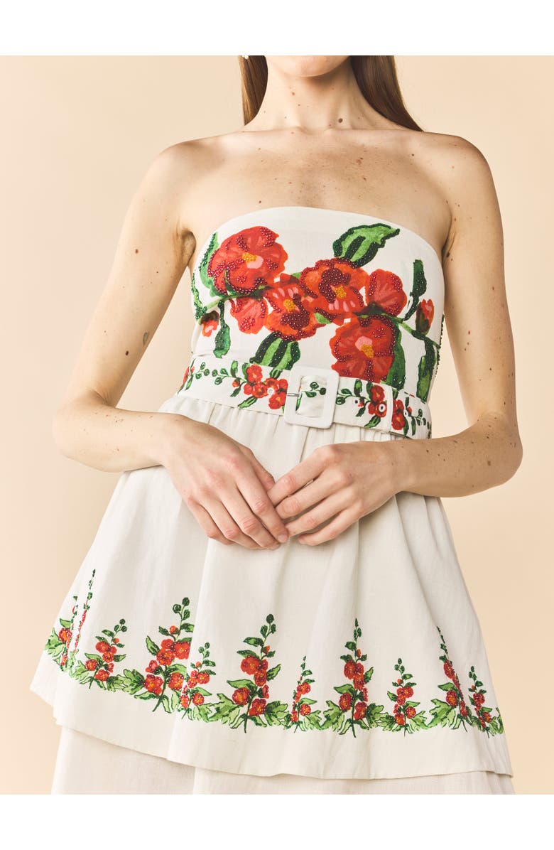 Eddy Daisy Dress x Larsen Collaboration, Alternate, color, White Larsen Watercolor