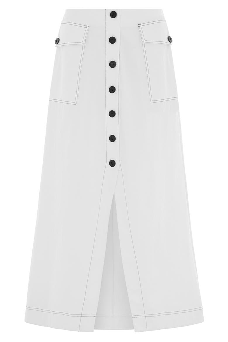 Robin Cotton Blend Skirt, Alternate, color, WHITE