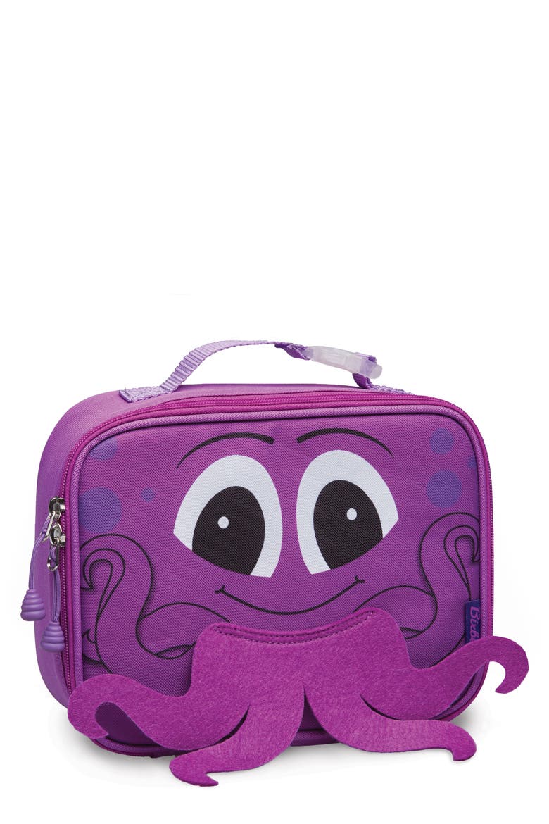 Octopus Water Resistant Lunchbox, Main, color, PINK