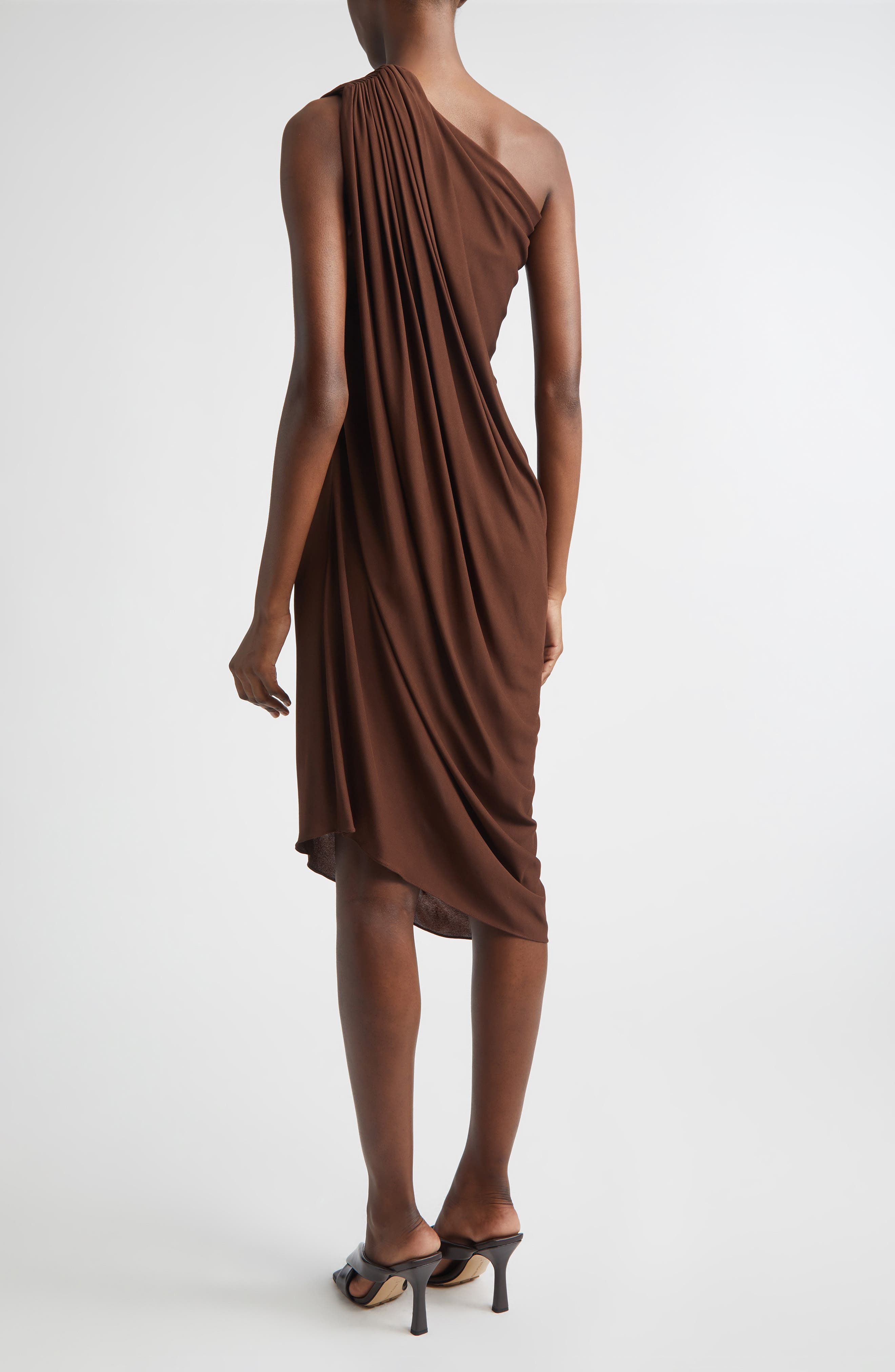 Draped Matte Jersey One-Shoulder Dress - image 2