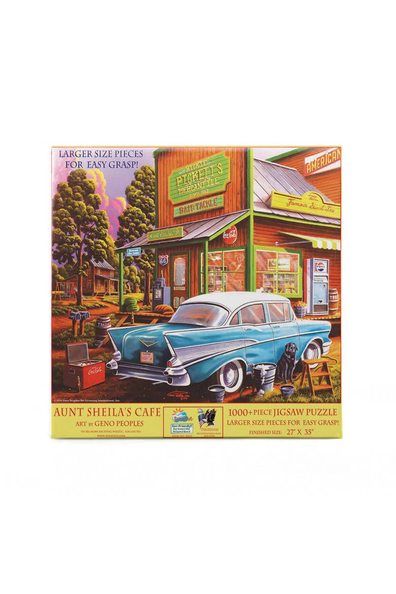 Aunt Sheila's Cafe 1000 piece Jigsaw Puzzle for Adults Large Pieces, Alternate, color, Multicolor
