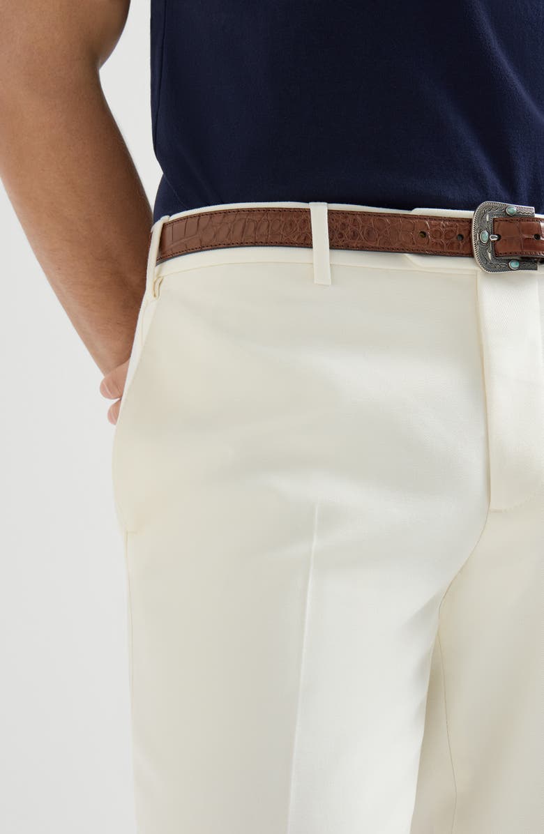 Brunello Cucinelli Gabardine trousers, Alternate, color, Panama