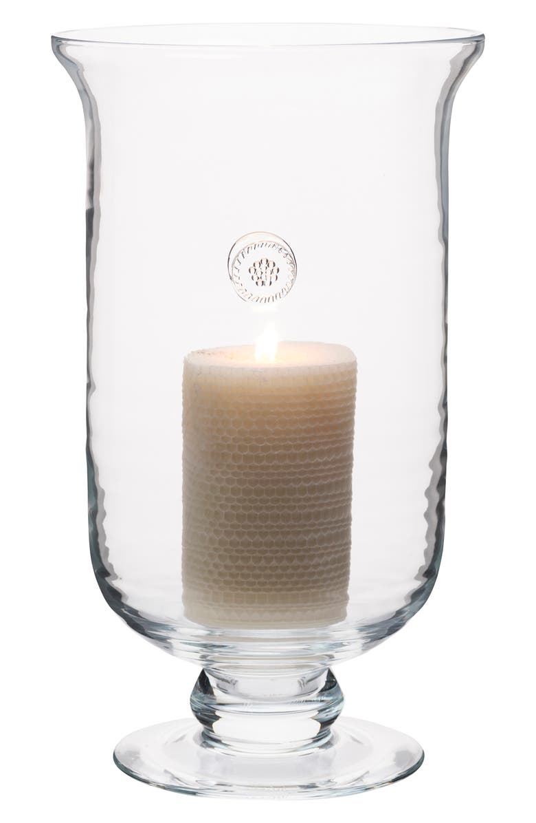 Juliska Berry & Thread Large Hurricane Glass Candleholder, Alternate, color, Clear