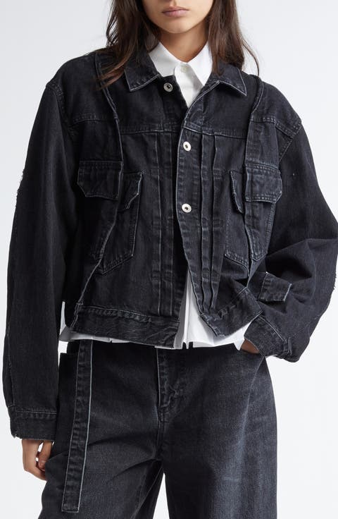 Offset Flared Denim Jacket