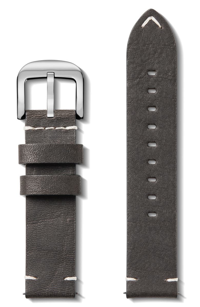 Shinola 20mm Leather Watch Strap, Main, color, 
