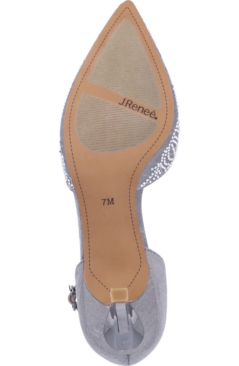 J. Reneé Payten Ankle Strap Pointed Toe Pump, Alternate, color, Dark Grey