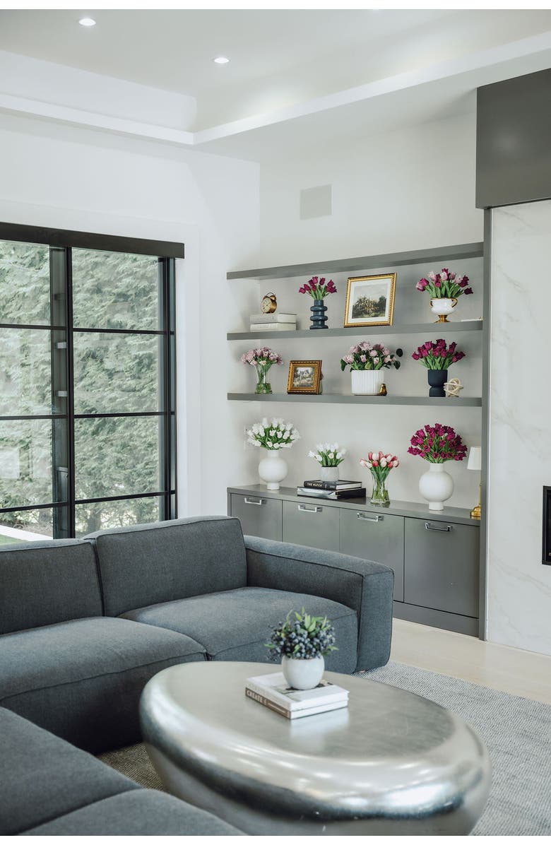 CocoBella Zelie RealTouch Tulip Arrangement, Alternate, color, Snow