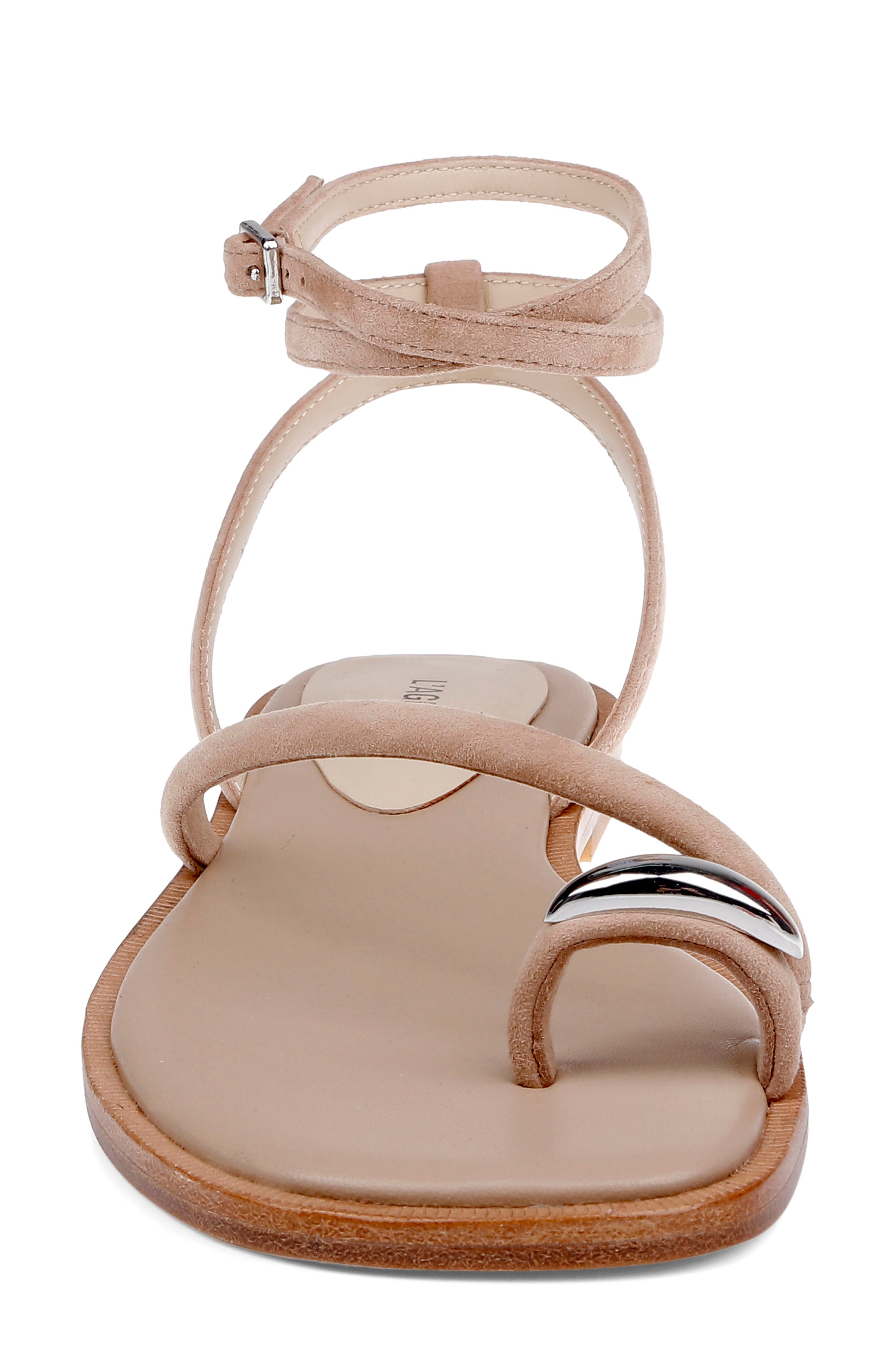 L'AGENCE Mariana Ankle Strap Sandal, Alternate, color, Cappuccino Suede