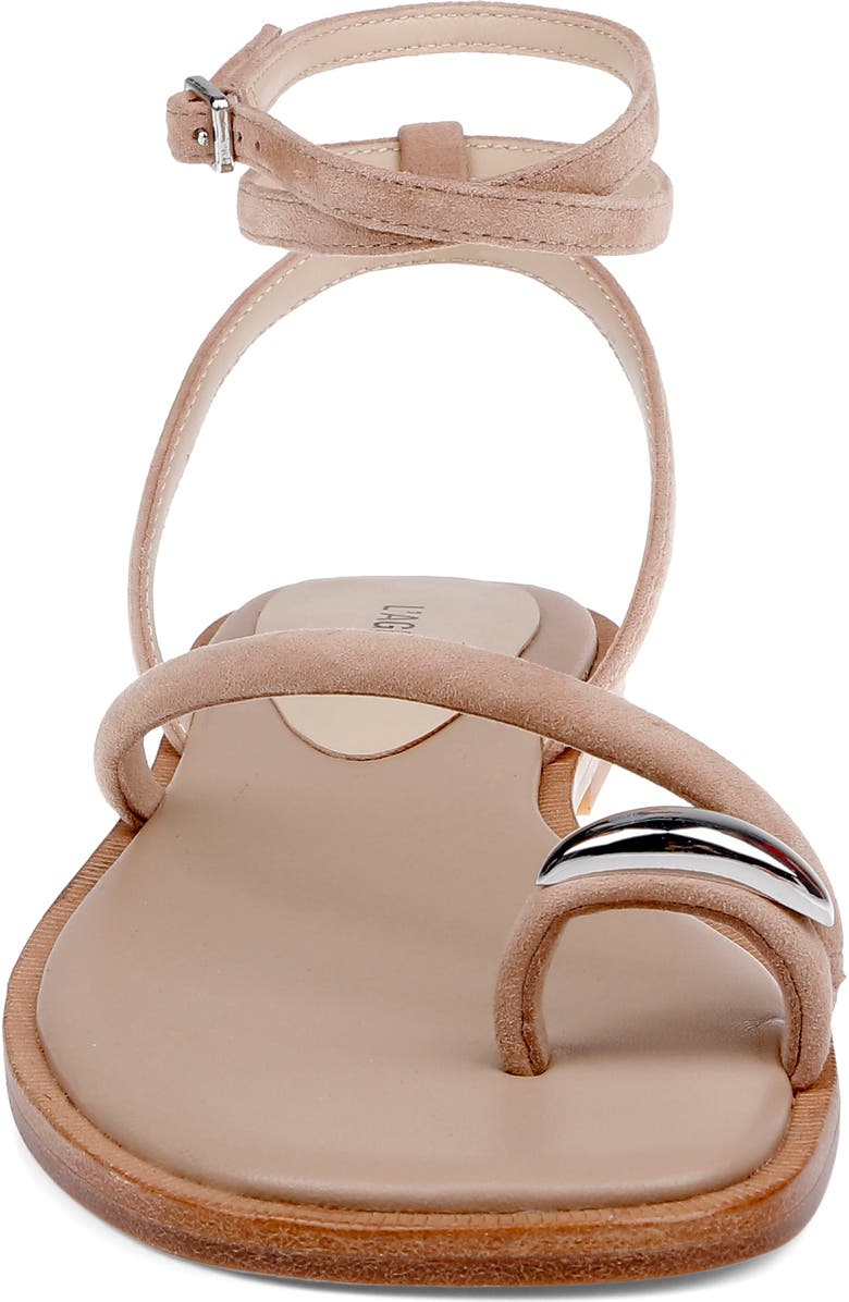L'AGENCE Mariana Ankle Strap Sandal, Alternate, color, Cappuccino Suede