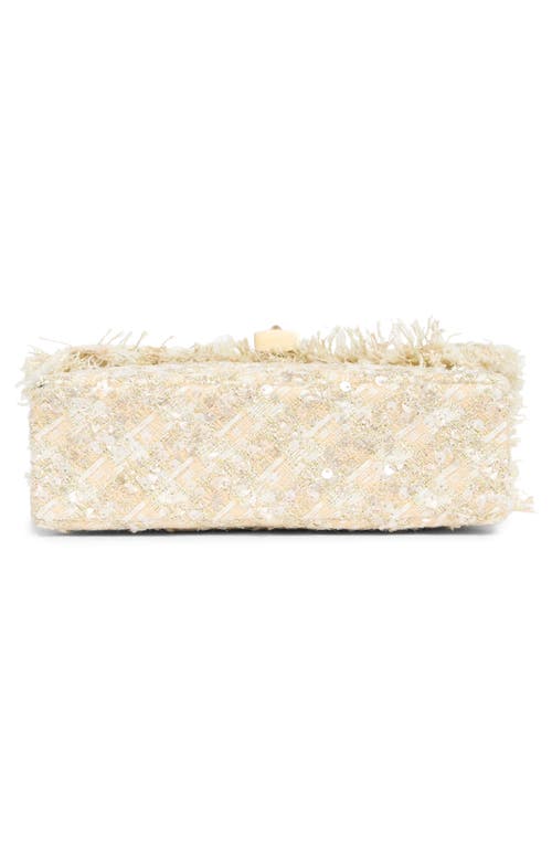 Kurt Geiger London Mini Brixton Tweed Bag In Natural