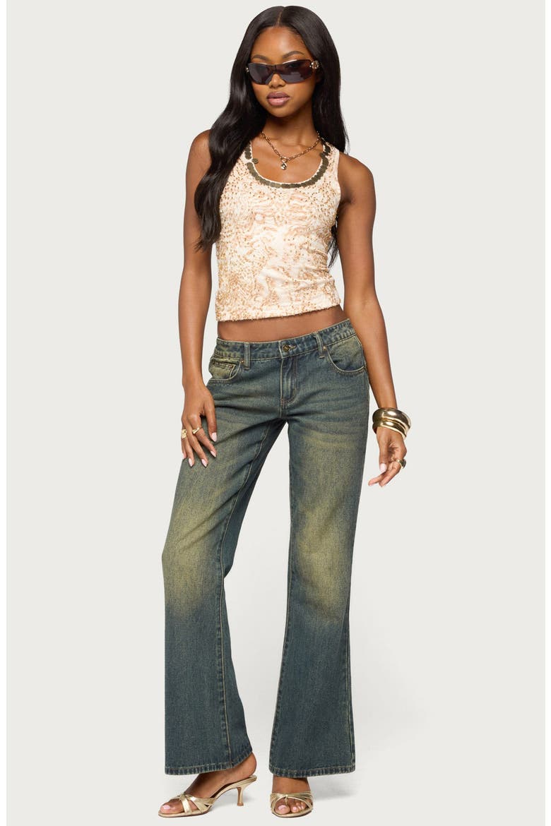 Prado Beaded Sequin Tank, Alternate, color, GOLD