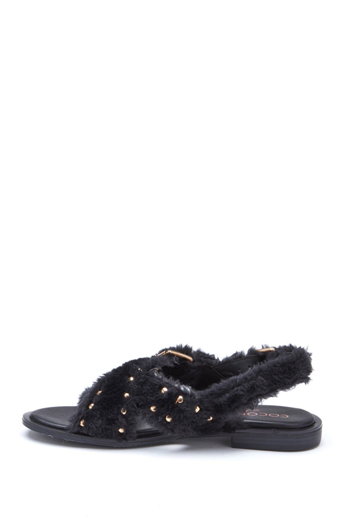 Matisse Ray Faux Fur Slingback Sandal, Alternate, color, 