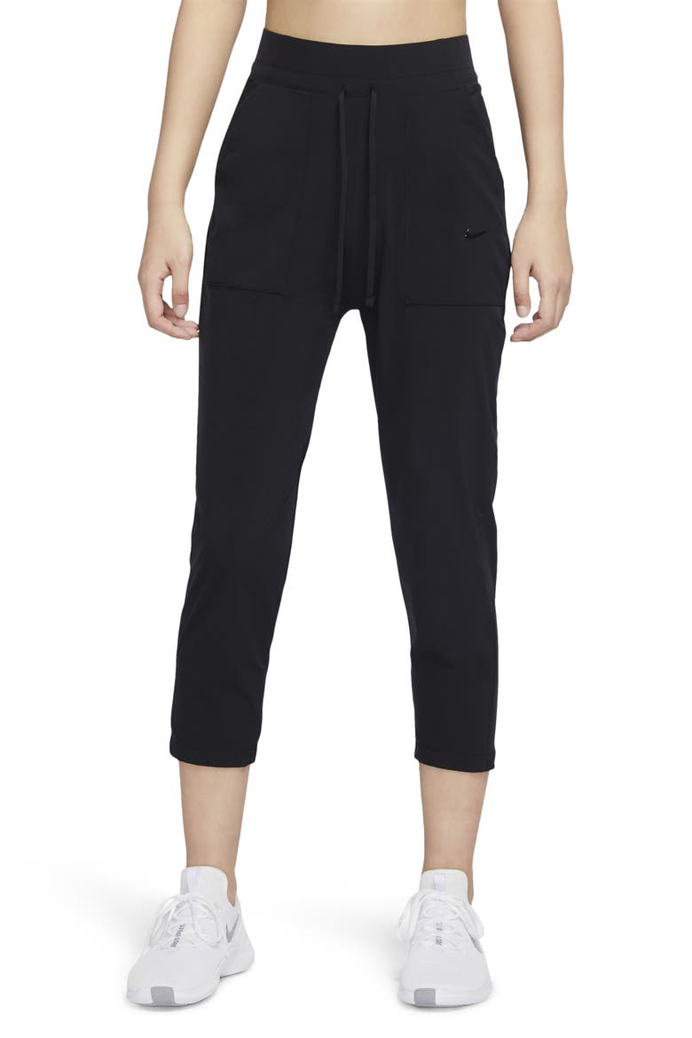 Bliss Luxe 7/8 Dri-FIT Women's Training Pants, Main, color, BLACK/ CLEAR