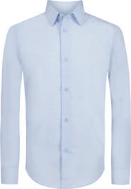 Calvin Klein Kids' Heather Stretch Button-Up Shirt