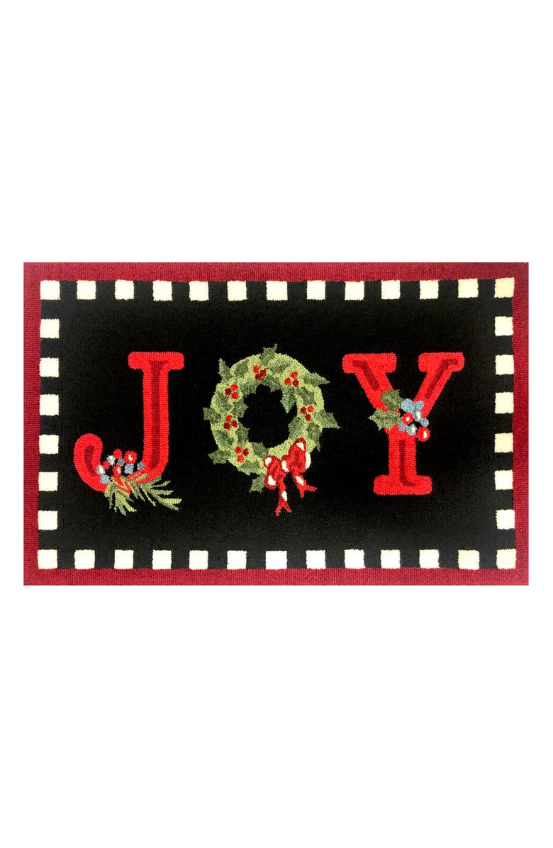R16 HOME Joy Check Border Doormat, Main, color,