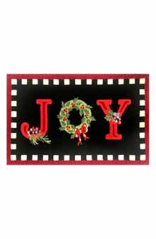 Joy Check Border Doormat