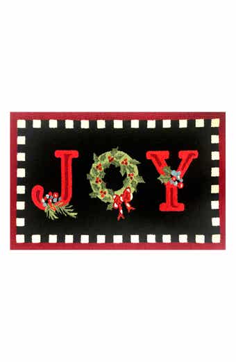 Joy Check Border Doormat