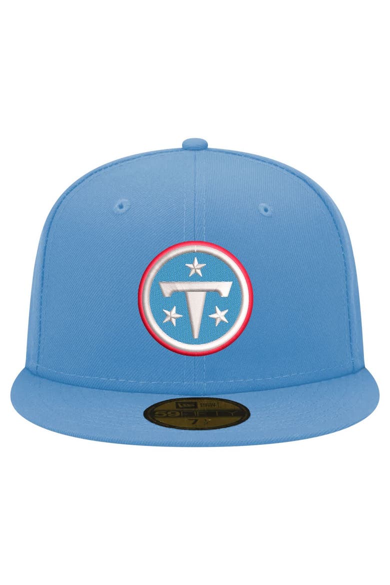 Men's New Era  Light Blue Tennessee Titans Primary Logo 59FIFTY Fitted Hat, Alternate, color, Light Blue