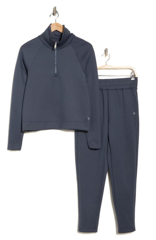 Apana Visionary Quarter Zip Sweatshirt & Joggers Set In Ombre Blue