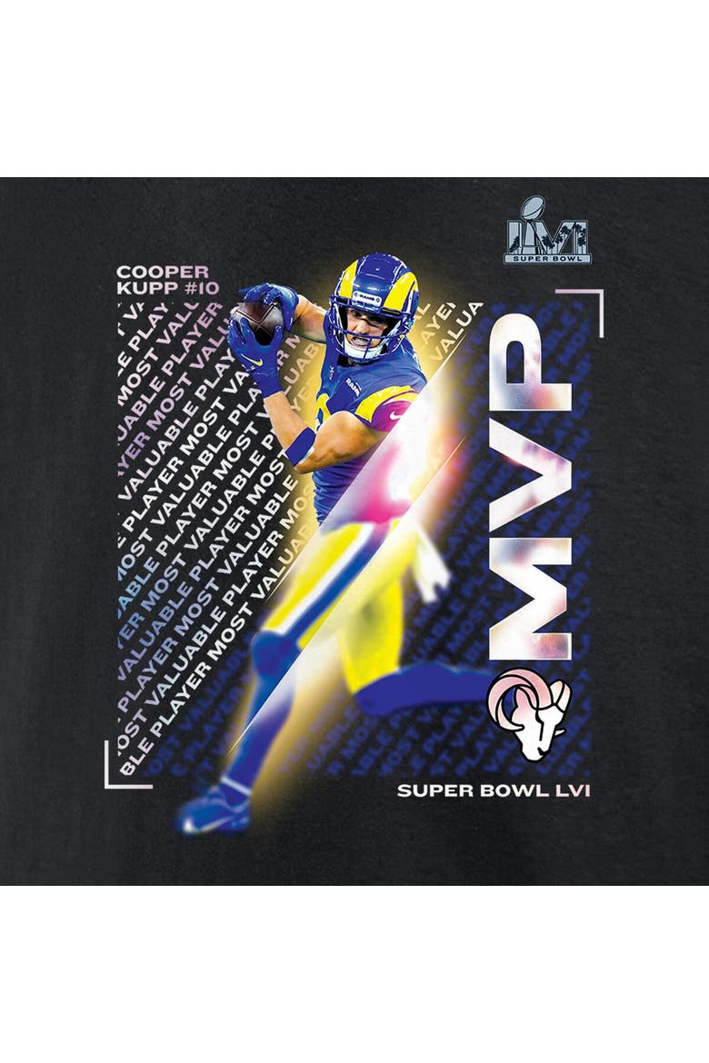 Men's Fanatics Branded Cooper Kupp Black Los Angeles Rams Super Bowl LVI Champions MVP T-Shirt, Alternate, color, Black