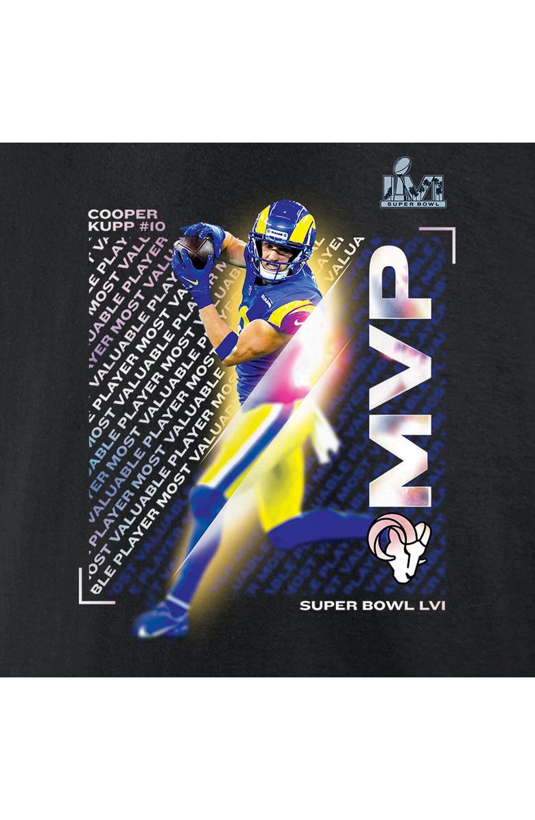 FANATICS Men's Fanatics Branded Cooper Kupp Black Los Angeles Rams Super Bowl LVI Champions MVP T-Shirt, Alternate, color,