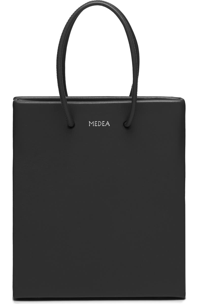 Medea Short Calfskin Leather Bag, Main, color,