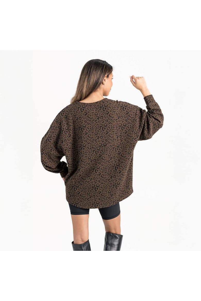 Women's Gameday Couture Brown Tennessee Volunteers Leopard Oversized Sweatshirt, Alternate, color, Brown