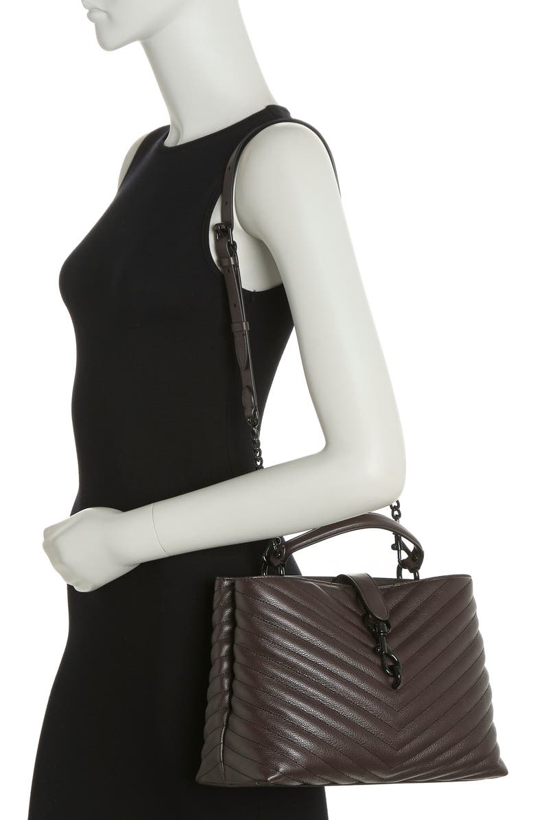 Rebecca Minkoff Edie Large Top Handle Leather Satchel, Alternate, color,