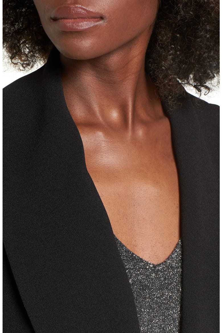 Cocoon Blazer, Alternate, color, BLACK
