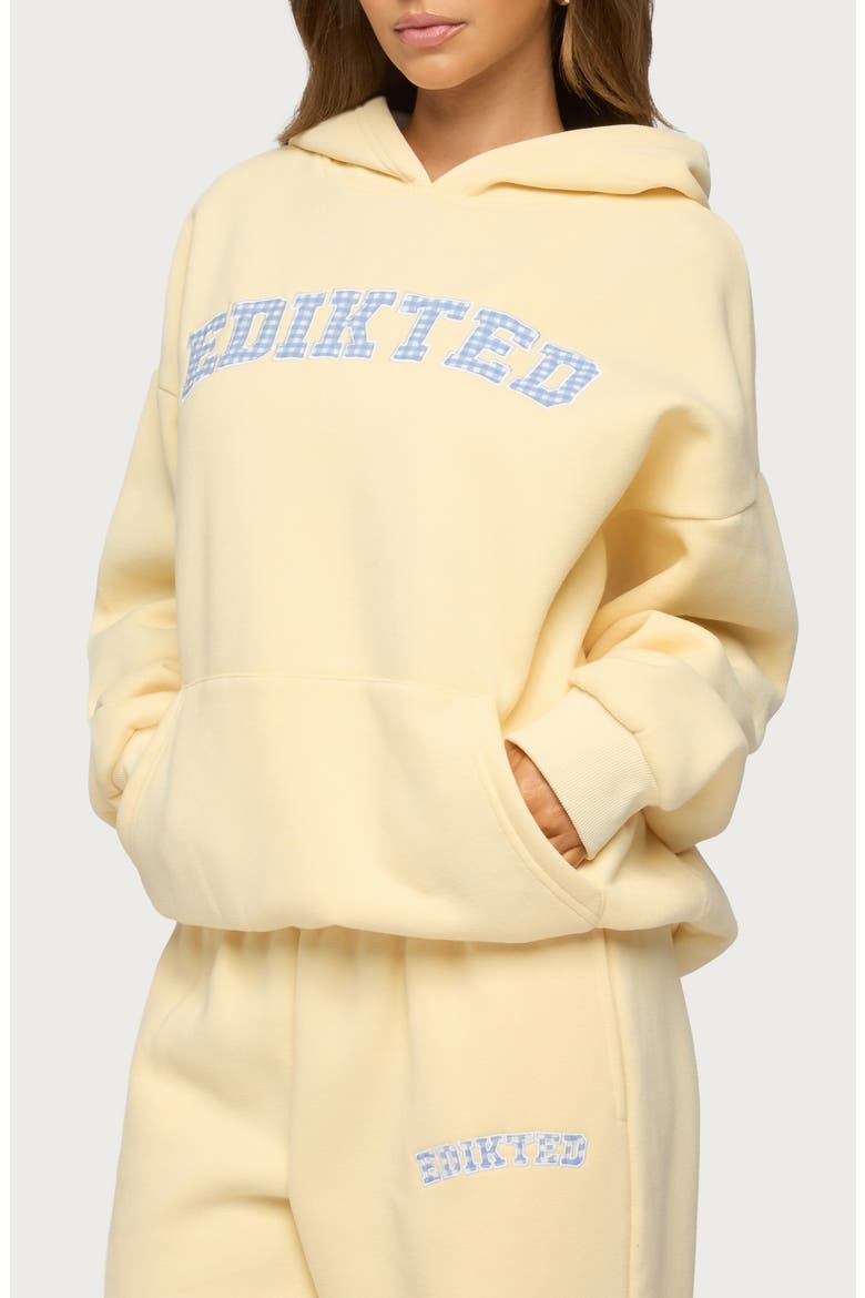Lover Oversize Cotton Blend Hoodie, Alternate, color, YELLOW