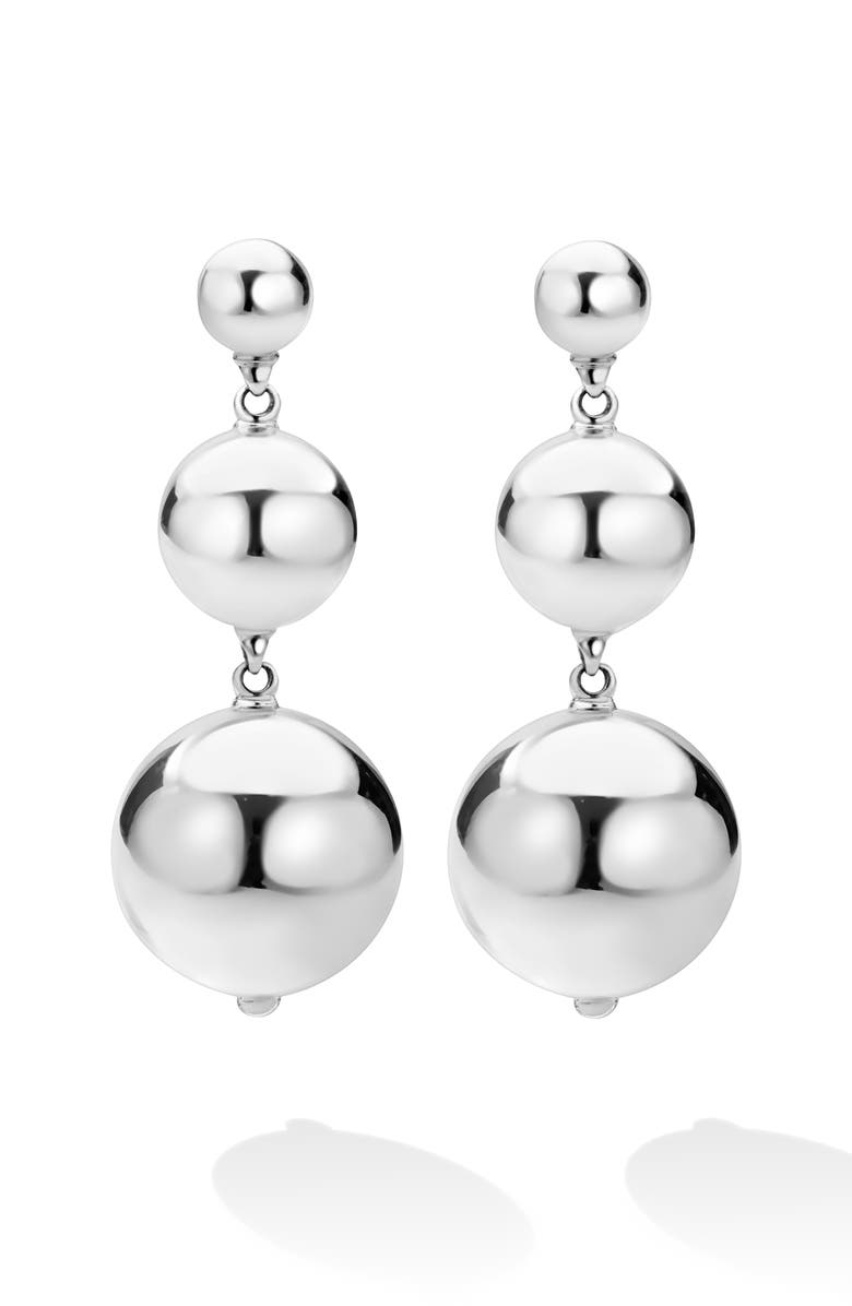 LAGOS Caviar Bubbly Drop Earrings, Alternate, color, Silver