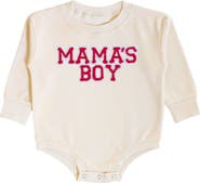 Sweet Wink Mama's Boy Patch Long Sleeve Romper