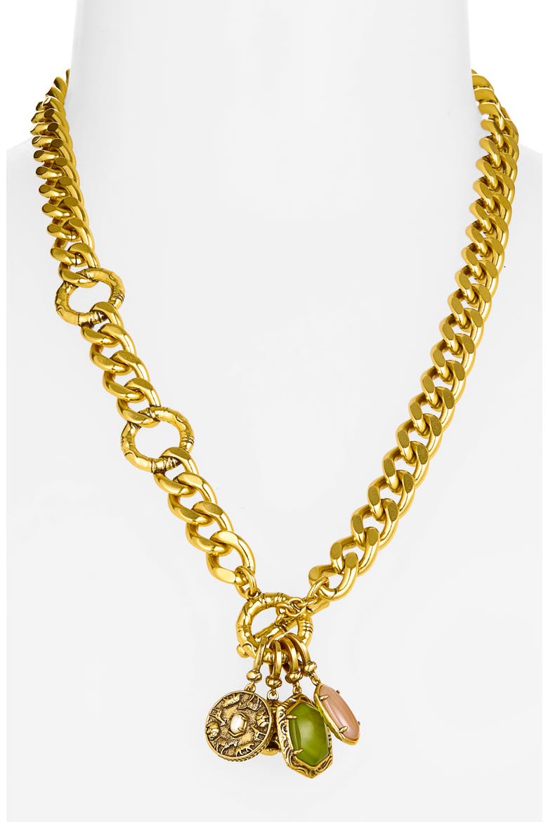 Raina Charm Necklace, Alternate, color, VINTAGE GOLD MULTI MIX