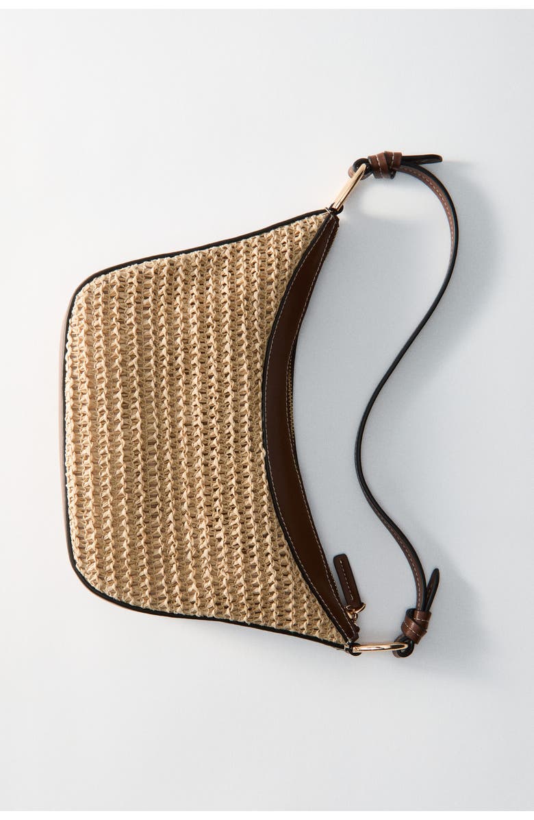 H&M Straw-detail Crossbody Bag, Alternate, color, Beige