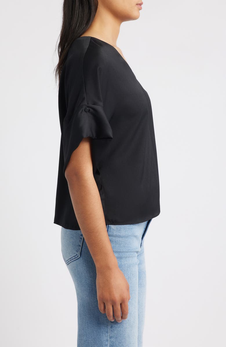 Wit & Wisdom Roll Cuff Dolman Top, Alternate, color, Black