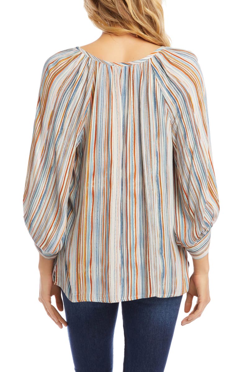 Karen Kane Stripe Peasant Top, Alternate, color, 