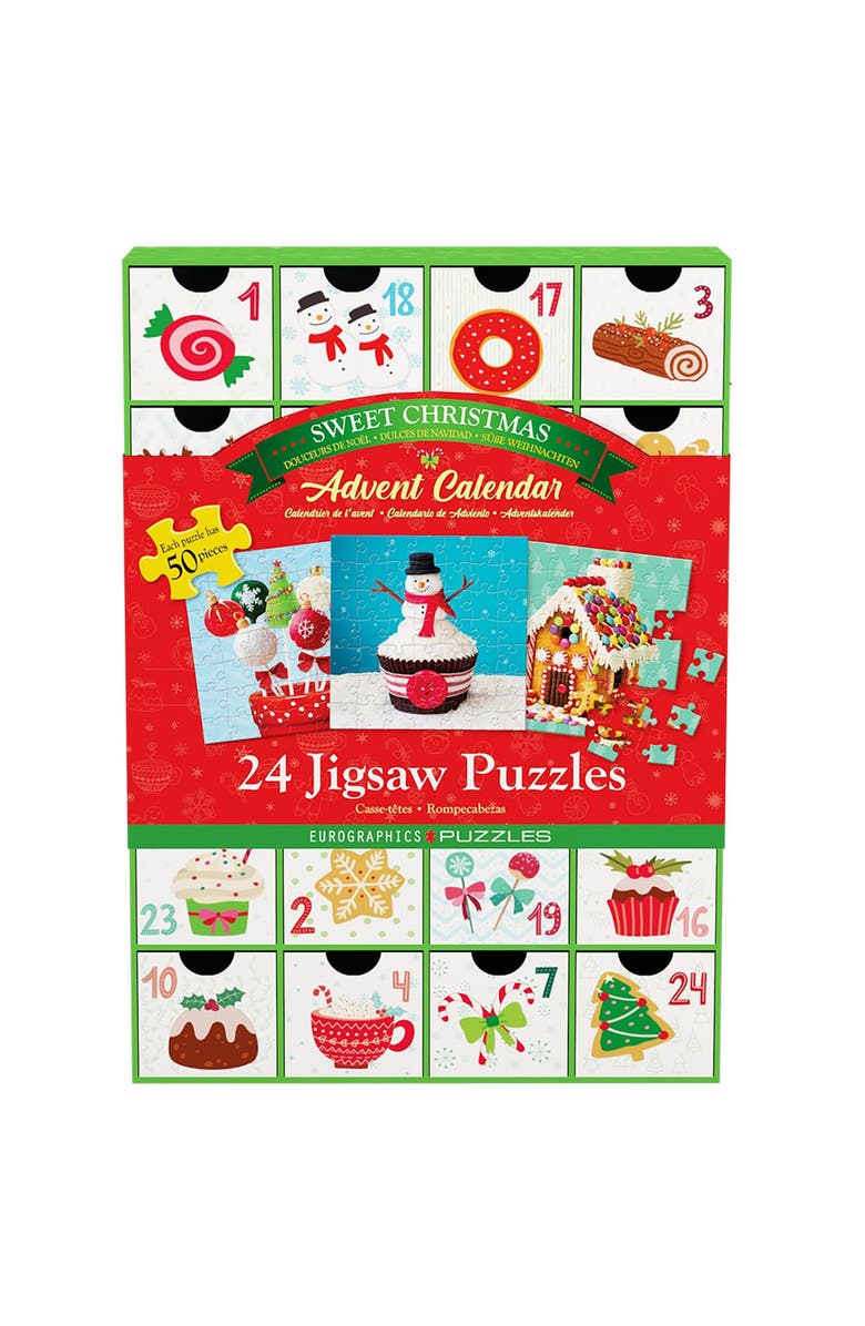 Eurographics Puzzle Advent Calendar Sweet Christmas, Main, color, Multicolored
