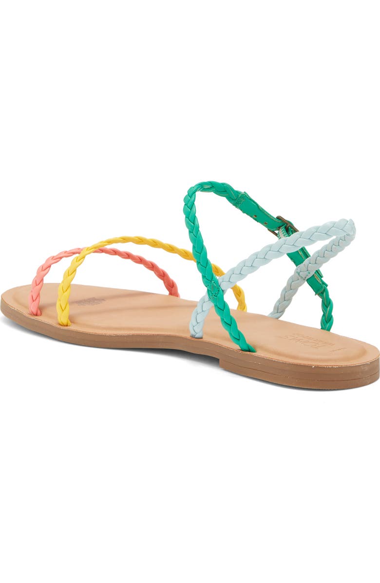 TOMS Kira Braided Sandal, Alternate, color, Green Multi