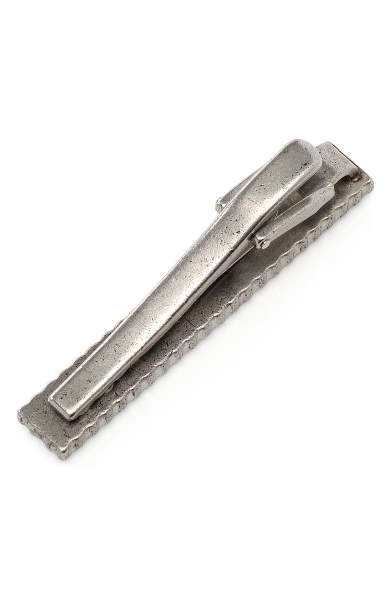 Cufflinks, Inc. Antique Herringbone Stainless Steel Tie Bar, Alternate, color, Silver