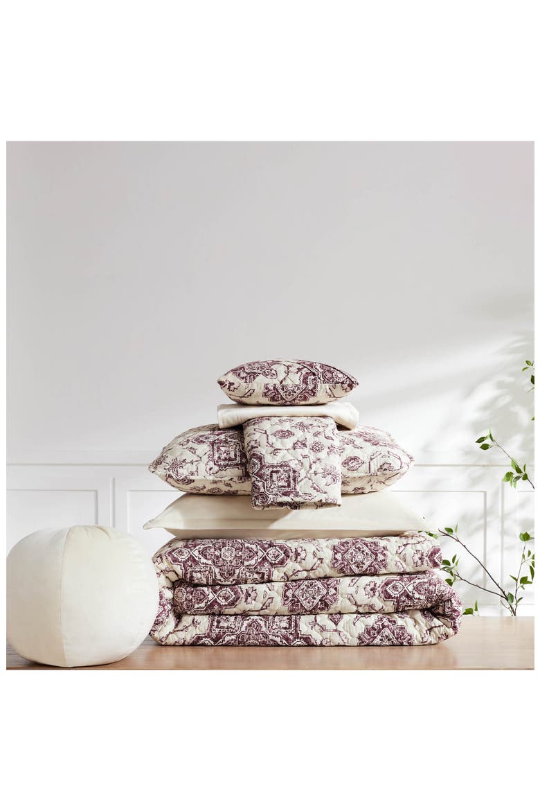 Persia 7-Piece Quilt Set, Alternate, color, EGGPLANT
