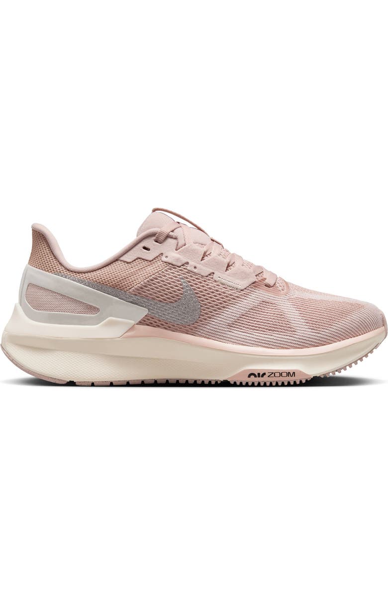 Nike Air Zoom Structure 25 Road Running Shoe, Alternate, color, Pink Oxford/ Pale Ivory