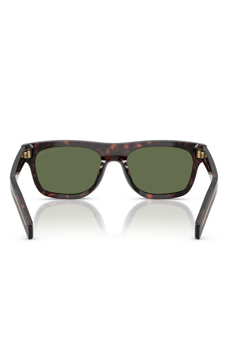 Prada 55mm Polarized Pillow Sunglasses, Alternate, color, 17N20g55 Brown Tort