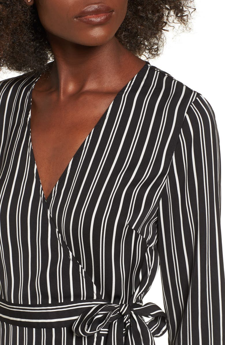 The Fifth Label Ophelia Stripe Wrap Dress, Alternate, color, 