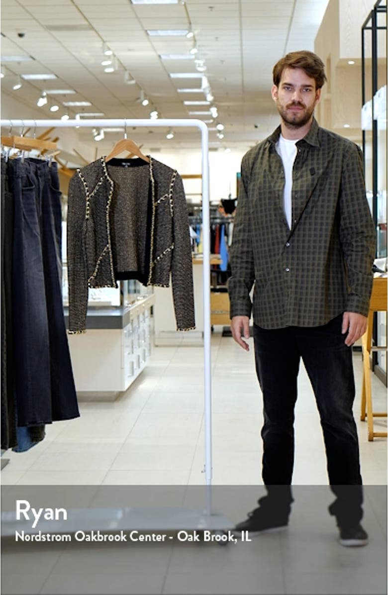 Chain Trim Boxy Metallic Jacket, sales video thumbnail