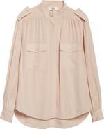 Chloé Gathered Silk Crêpe de Chine Shirt