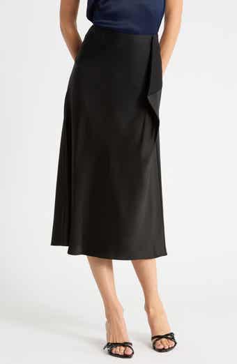 Blaine Ruffle Satin Maxi Skirt