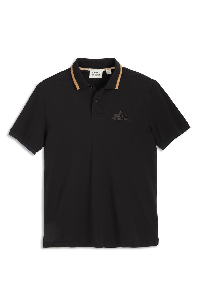 Scotch & Soda Embroidered Logo Piqué Polo, Alternate, color, Meteorite