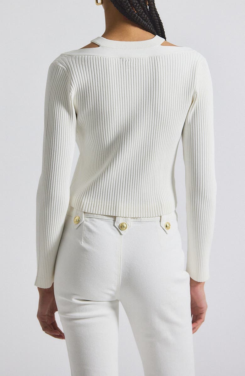 Derek Lam 10 Crosby Lonnie Layered Sweater, Alternate, color, White